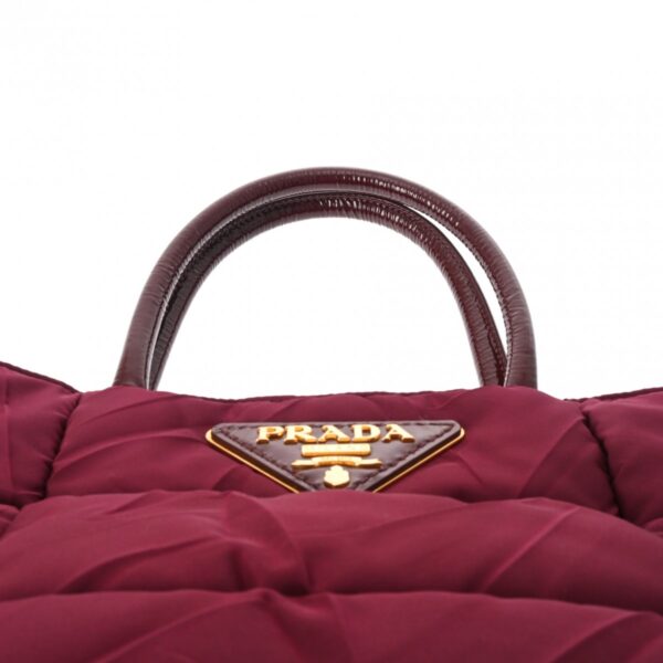 ik 00 0624518 5 Prada Tote Bag Crispy Nylon Bordeaux