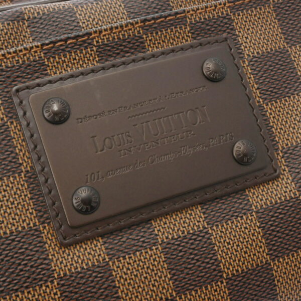 ik 00 0624652 10 Louis Vuitton Bum Bag Brooklyn Damier Canvas Leather Ebene