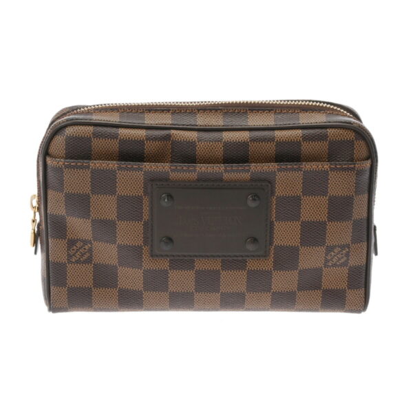 ik 00 0624652 2 Louis Vuitton Bum Bag Brooklyn Damier Canvas Leather Ebene