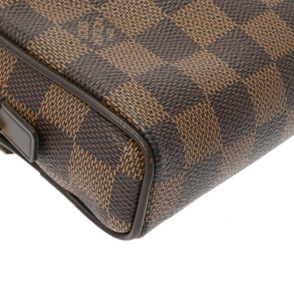 ik 00 0624652 8 Louis Vuitton Bum Bag Brooklyn Damier Canvas Leather Ebene