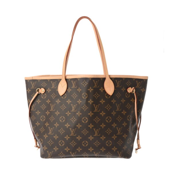 ik 00 0624655 2 Louis Vuitton Neverfull MM Tote Bag Brown Pivoine