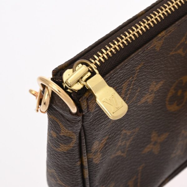 ik 00 0624660 13 LOUIS VUITTON Monogram Pochette Accessoire Pouch Brown