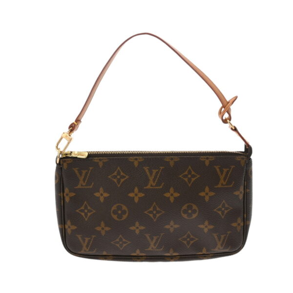 ik 00 0624660 2 LOUIS VUITTON Monogram Pochette Accessoire Pouch Brown