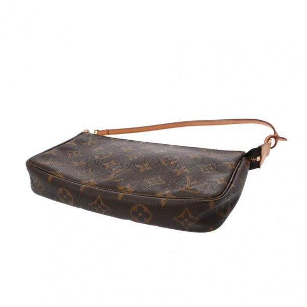 ik 00 0624660 7 LOUIS VUITTON Monogram Pochette Accessoire Pouch Brown