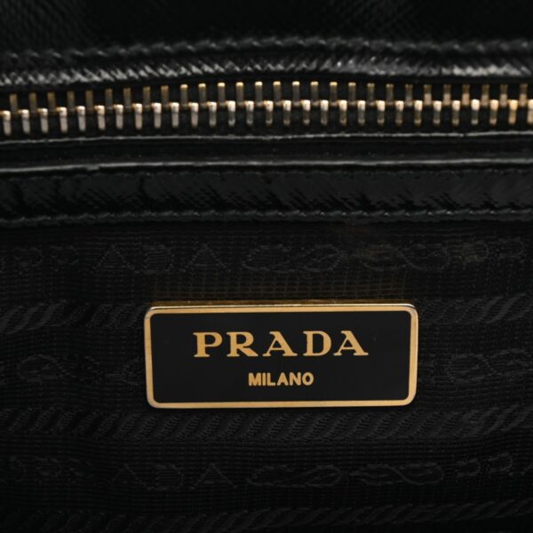 ik 00 0624669 15 Prada Galleria Medium Bag 2Way Handbag Patent Leather Black