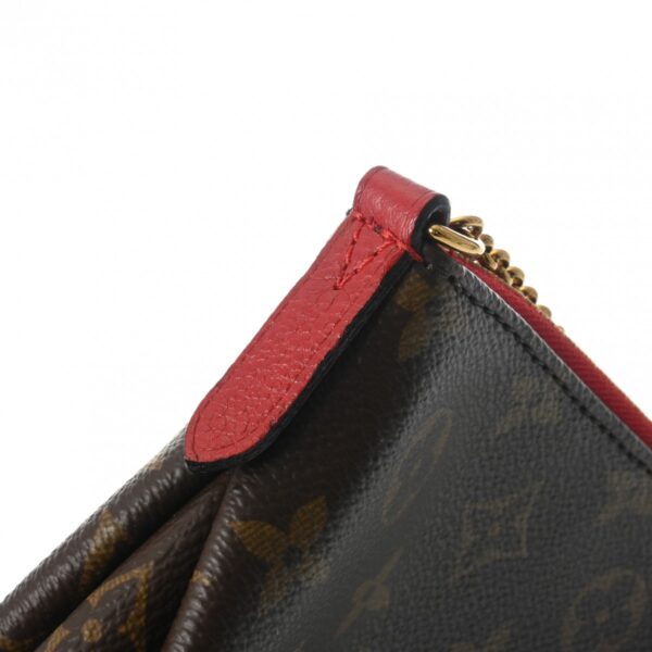 ik 00 0624672 10 Louis Vuitton Pallas Clutch Shoulder Bag Canvas Brown Sleaze