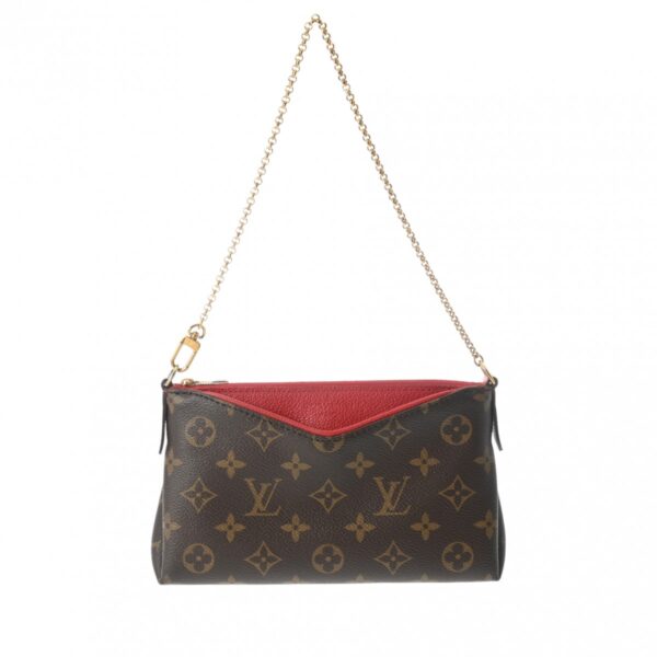 ik 00 0624672 2 Louis Vuitton Pallas Clutch Shoulder Bag Canvas Brown Sleaze