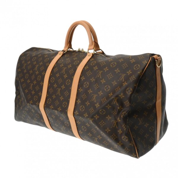 ik 00 0624686 3 Louis Vuitton Keepall Bandouliere 60 2Way Bag Monogram Canvas Brown