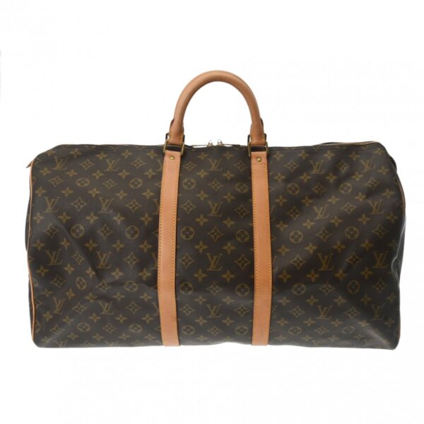 ik 00 0624701 2 Louis Vuitton Keepall 55 Bag Monogram Canvas Brown