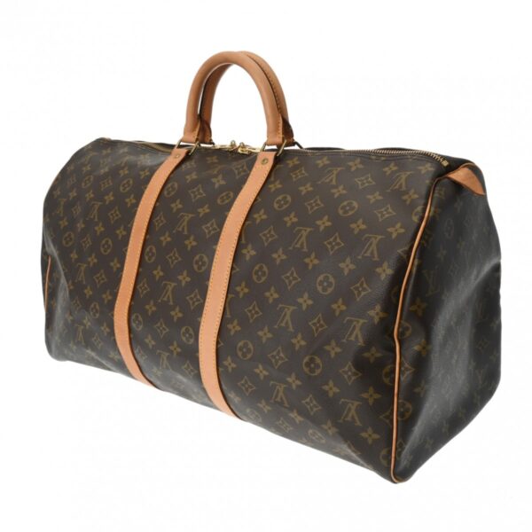 ik 00 0624701 3 Louis Vuitton Keepall 55 Bag Monogram Canvas Brown