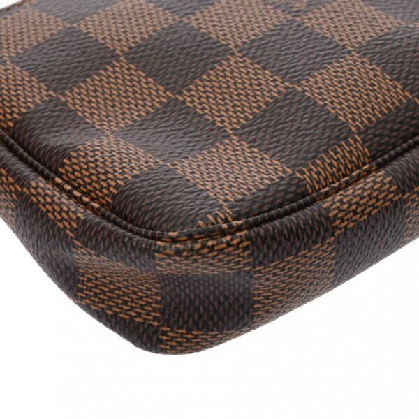 ik 00 0625305 8 Louis Vuitton Mini Pochette Accessory Pouch Damier Canvas Brown