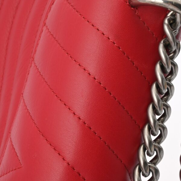 ik 00 0625308 11 Louis Vuitton Wave Chain Bag MM 2Way Bag Calf Leather Red