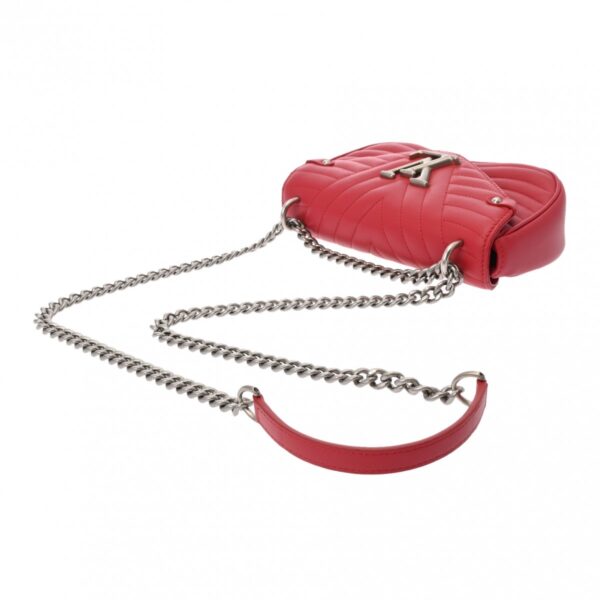 ik 00 0625308 4 Louis Vuitton Wave Chain Bag MM 2Way Bag Calf Leather Red