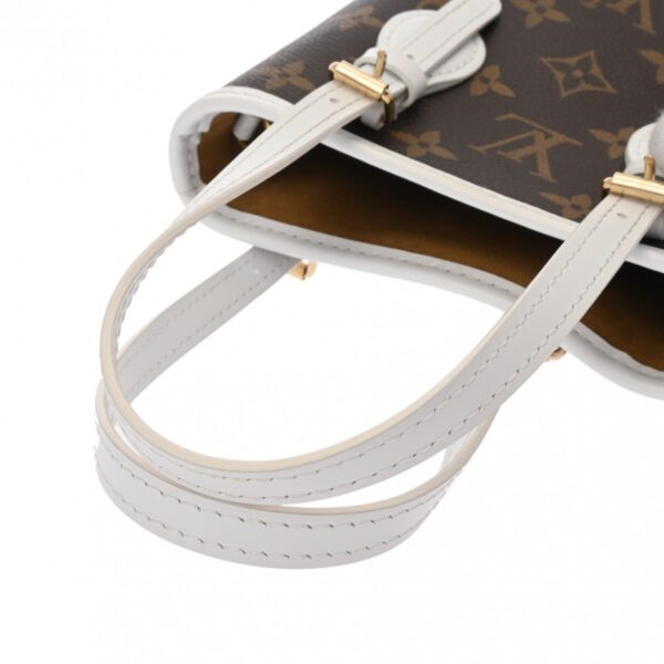 ik 00 0625319 4 Louis Vuitton Nano Bucket 2Way Bag Monogram Canvas White