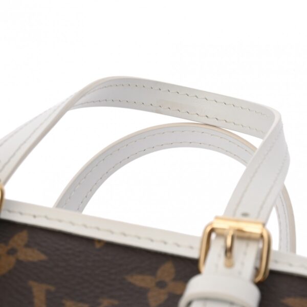 ik 00 0625319 5 Louis Vuitton Nano Bucket 2Way Bag Monogram Canvas White