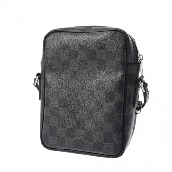 ik 00 0625329 3 Louis Vuitton Rem Shoulder Bag Damier Graphite Canvas Black