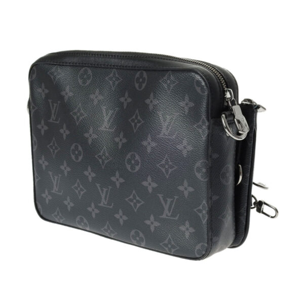 ik 00 0625350 3 Louis Vuitton Trio Messenger Bag Monogram Eclipse Canvas Black