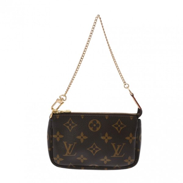 ik 00 0625361 2 Louis Vuitton Mini Pochette Accessory Pouch Monogram Canvas Brown