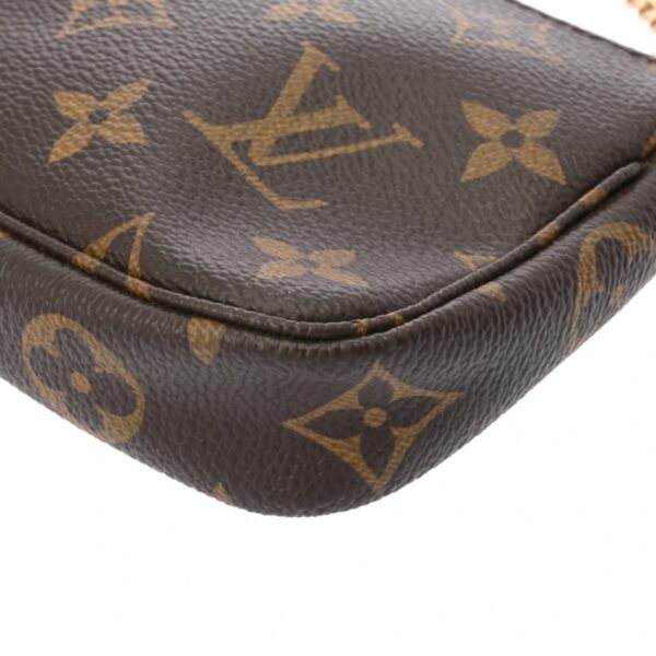 ik 00 0625361 7 Louis Vuitton Mini Pochette Accessory Pouch Monogram Canvas Brown