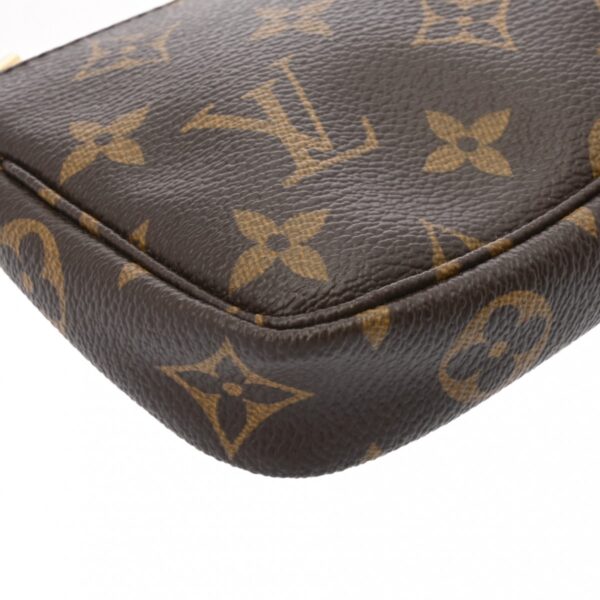 ik 00 0625361 8 Louis Vuitton Mini Pochette Accessory Pouch Monogram Canvas Brown