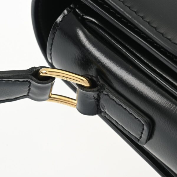 ik 00 0626267 10 Celine Classic Triomphe Shoulder Bag Shiny Calfskin Black