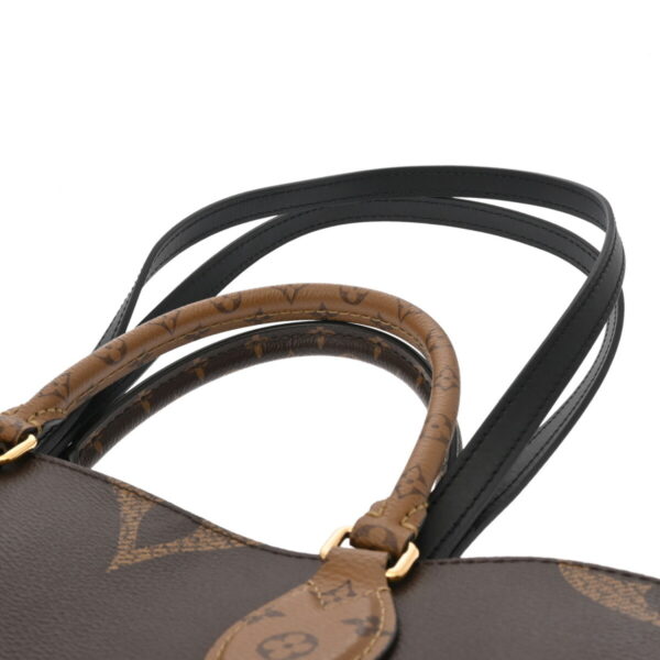 ik 00 0626424 5 Louis Vuitton On the Go MM 2Way Tote Bag Monogram Giant Reverse Canvas Brown