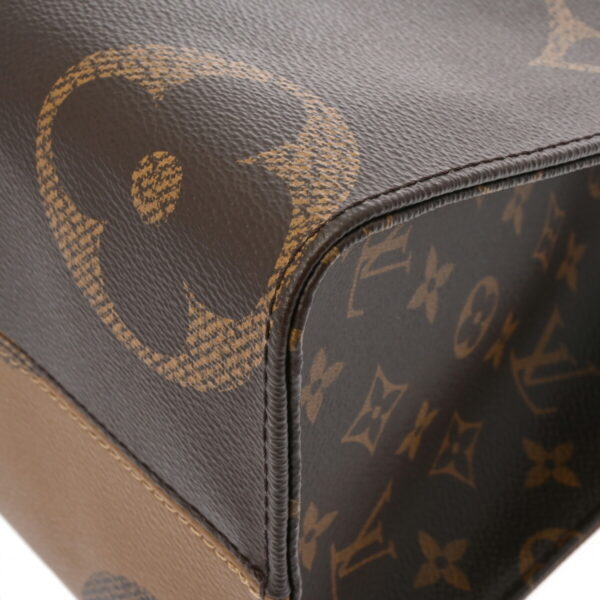 ik 00 0626424 9 Louis Vuitton On the Go MM 2Way Tote Bag Monogram Giant Reverse Canvas Brown