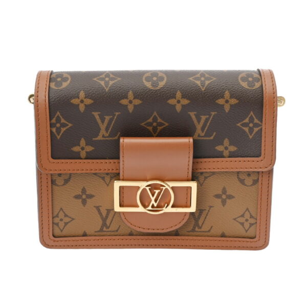 ik 00 0626466 2 Louis Vuitton Dauphine Mini Shoulder Bag Monogram Reverse Brown