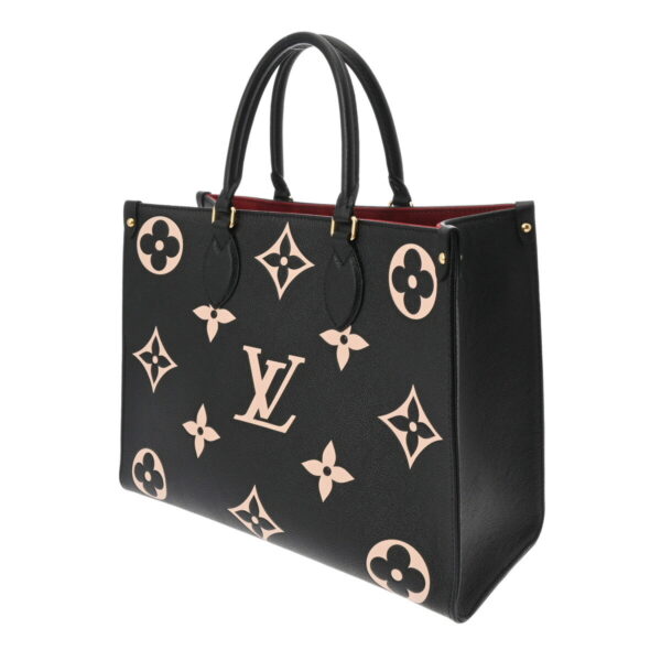 ik 00 0626476 3 Louis Vuitton On the Go MM 2Way Bag Giant Empreinte Black