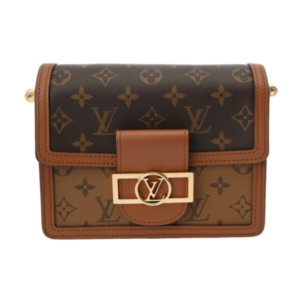 ik 00 0626481 2 Louis Vuitton Dauphine Mini Shoulder Bag Reverse Brown