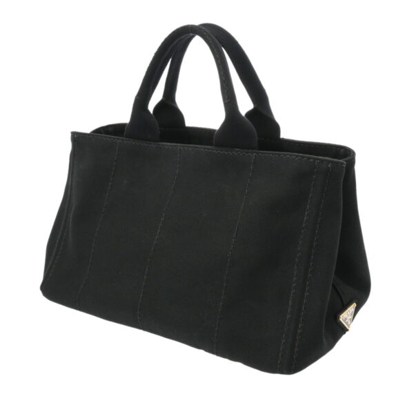 ik 00 0627076 3 Prada Canapa Tote 2Way Handbag Canvas Black