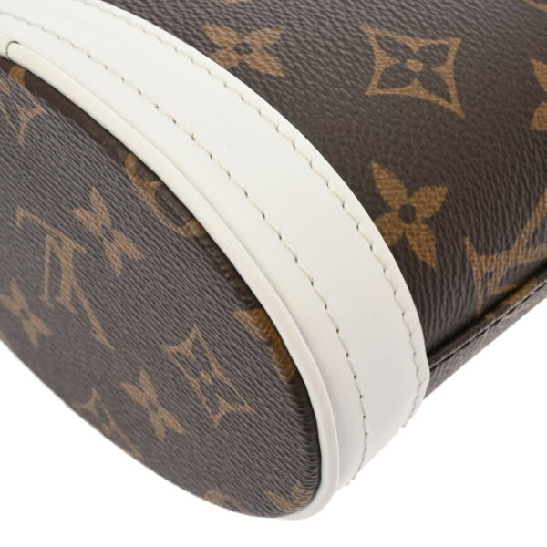 ik 00 0627204 10 Louis Vuitton Nano Bucket 2Way Bag Monogram Canvas White Brown