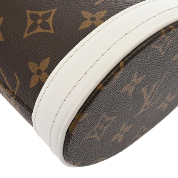 ik 00 0627204 7 Louis Vuitton Nano Bucket 2Way Bag Monogram Canvas White Brown