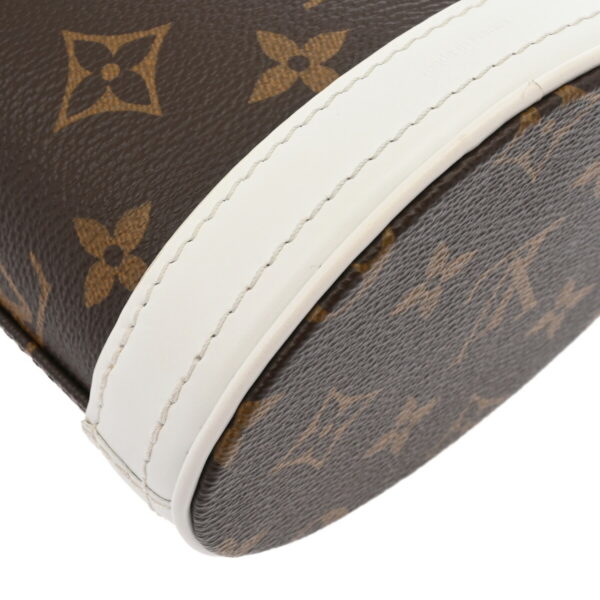 ik 00 0627204 9 Louis Vuitton Nano Bucket 2Way Bag Monogram Canvas White Brown