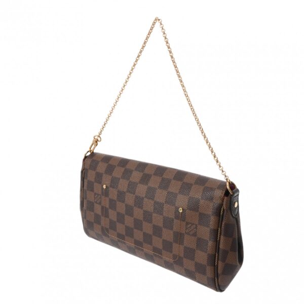 ik 00 0627205 3 Louis Vuitton Shoulder Bag Damier Canvas Leather Ebene