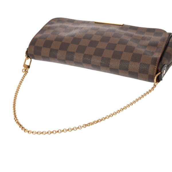 ik 00 0627205 4 Louis Vuitton Shoulder Bag Damier Canvas Leather Ebene