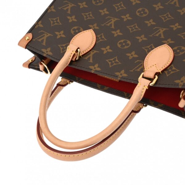 ik 00 0627723 4 Louis Vuitton Sac Plat PM 2Way Tote Bag Monogram Canvas Brown