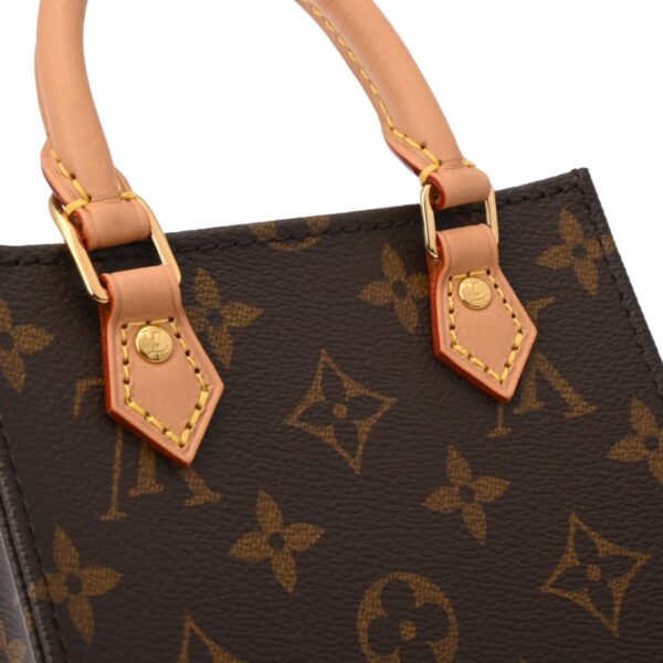 ik 00 0627737 10 Louis Vuitton Petite Sac Plat 2Way Handbag Monogram Canvas Brown