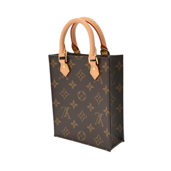 ik 00 0627737 3 Louis Vuitton Petite Sac Plat 2Way Handbag Monogram Canvas Brown