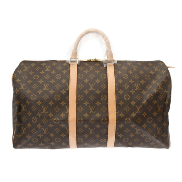 ik 00 0629476 2 Louis Vuitton Keepall 55 Bag Monogram Canvas Brown