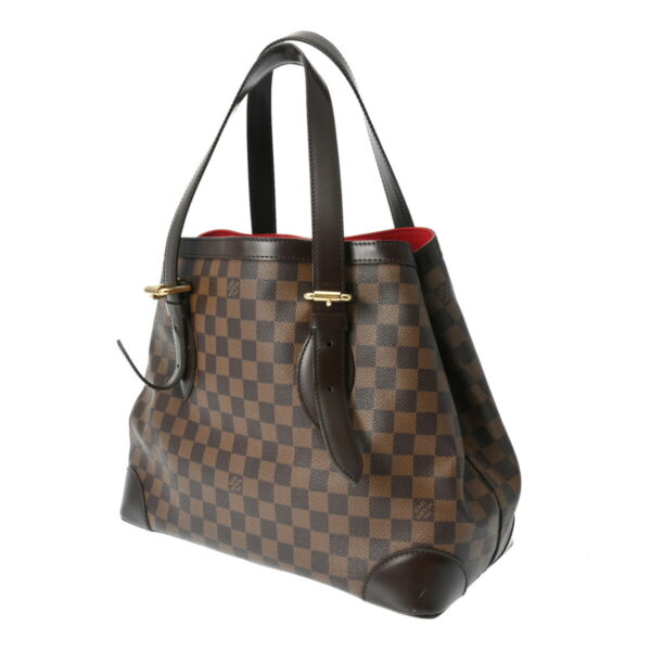 ik 00 0629496 3 Louis Vuitton Hampstead MM Tote Bag Damier Canvas Brown