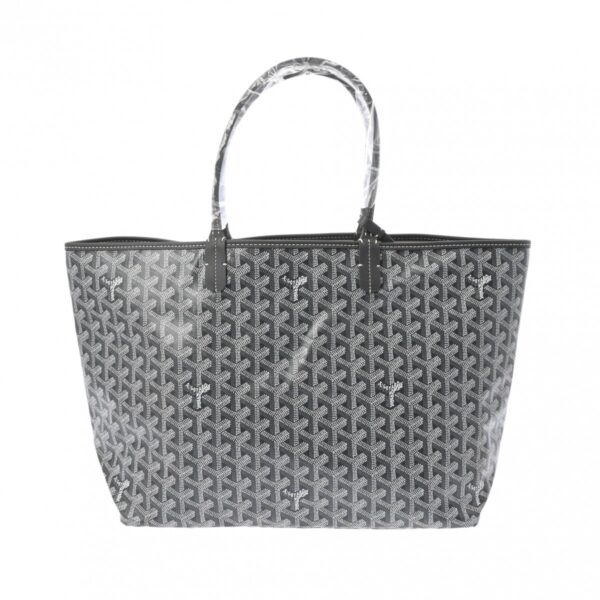 ik 00 0629551 2 Goyard Saint Louis PM Herringbone Tote Bag Calf Gray