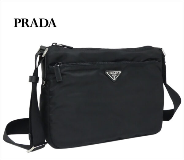 imgrc0070940958 Prada Shoulder Bag Vela Nylon Black