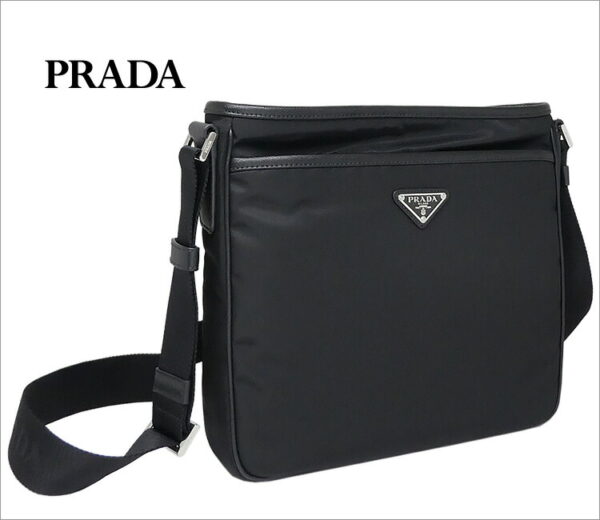 imgrc0070945645 Prada Shoulder Bag Nylon Saffiano Black