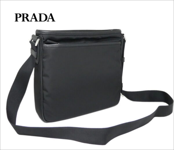 imgrc0070945646 Prada Shoulder Bag Nylon Saffiano Black