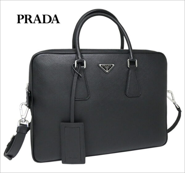 imgrc0070949305 Prada Briefcase Saffiano Black