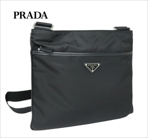 imgrc0070949576 Prada Shoulder Bag Nylon Saffiano Black