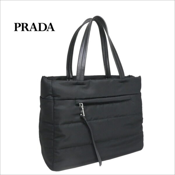 imgrc0072422398 Prada Tote Bag Nylon Black