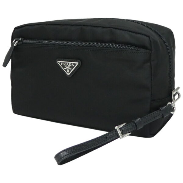 imgrc0077429701 Prada Nylon Pouch Black