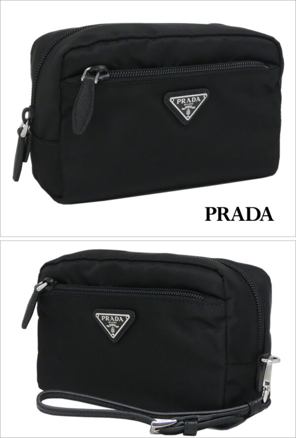 imgrc0077430610 Prada Nylon Pouch Black